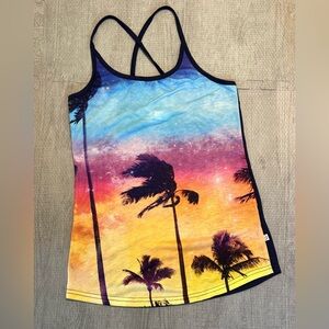 Maui and Sons Blue and yellow Tank Top